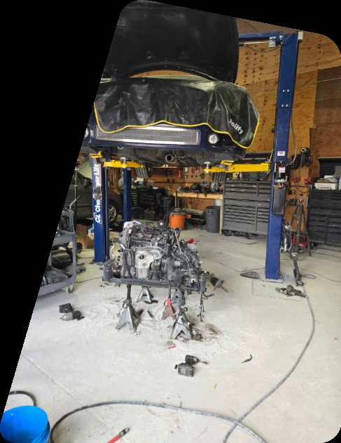 Inside the Badd Dreams MotorSports repair shop in Grandview, MO